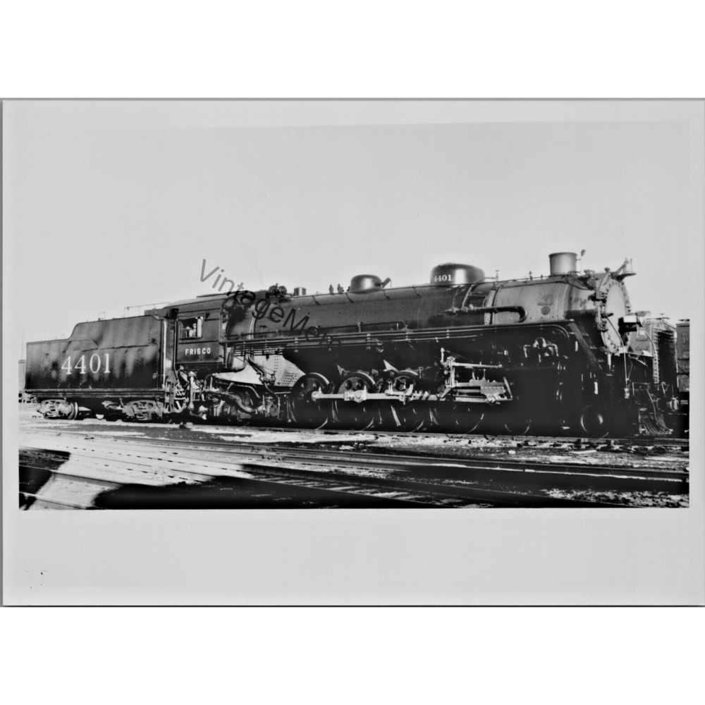 Vtg Frisco St. Louis - San Francisco Railway 4401 Steam Locomotive Photo T2-88